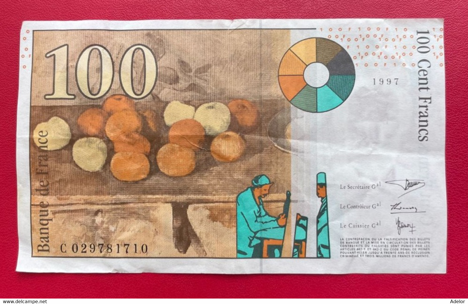 Beau Billet De 100 Francs Cézanne Type 1997. C029781710. Etat TTB - 100 F 1997-1998 ''Cézanne''