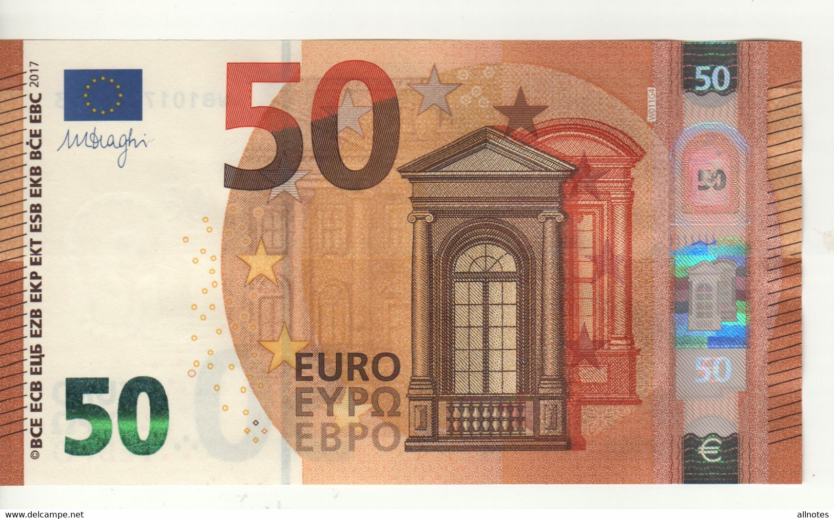 50 EURO  "Germany"  DRAGHI   W 011 G4    WB1017226998  / FDS - UNC - 50 Euro
