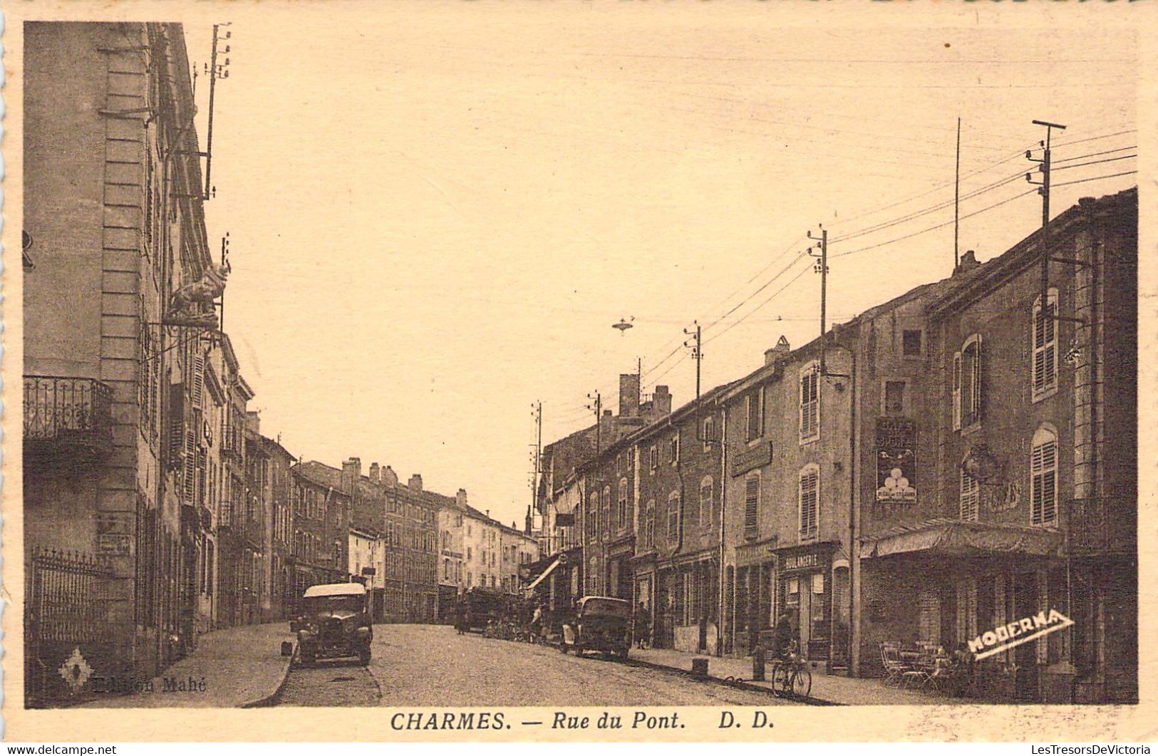 FRANCE - 88 - CHARMES - Rue Du Pont - Voitures - Carte Postale Ancienne - Charmes