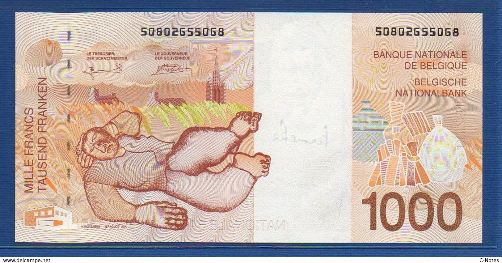 BELGIUM - P.150 - 1000 Francs ND (1997) UNC, Serie 50802655068 - 1000 Franchi