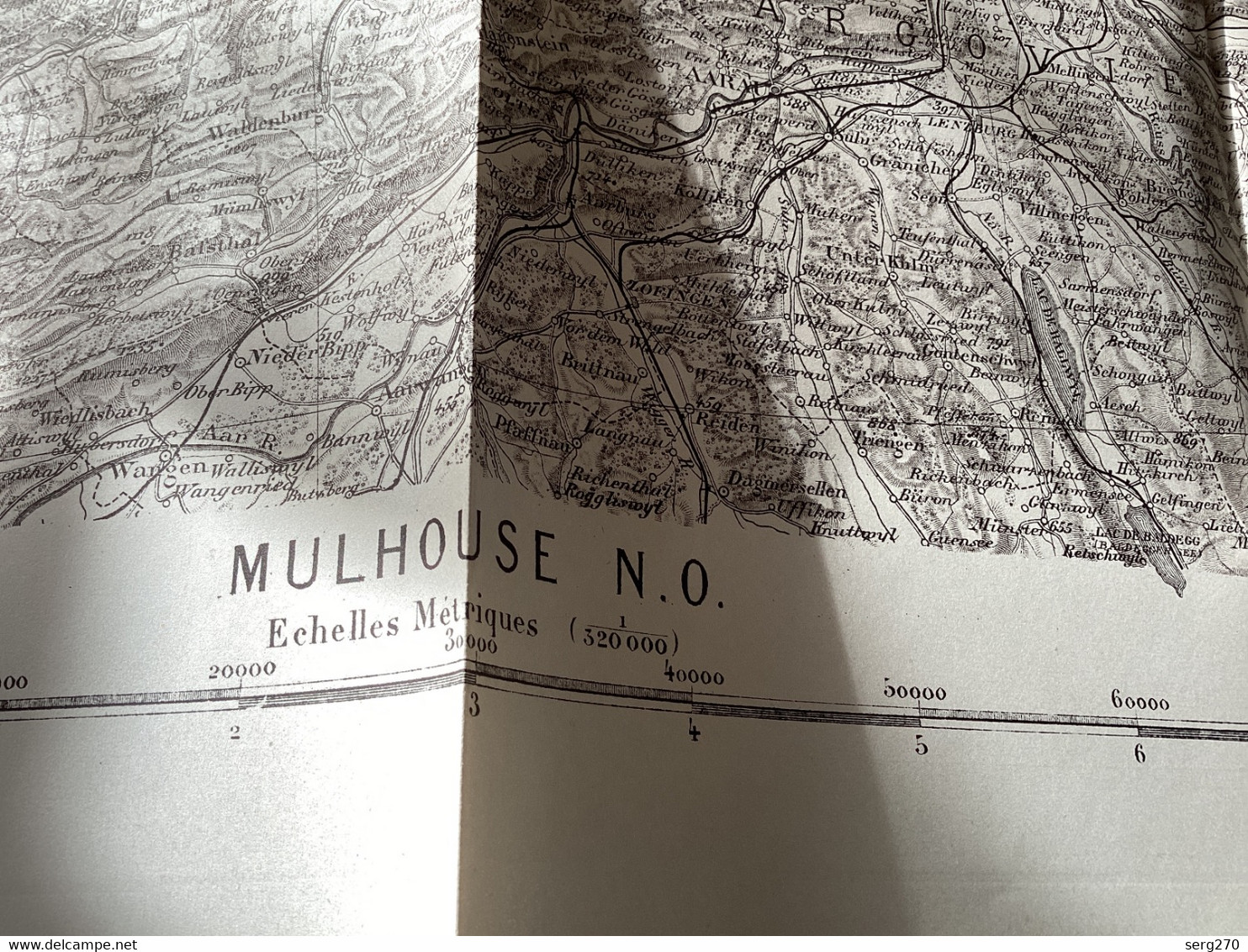 Carte Générale ECELLE 20 Mulhouse  Echelles Métriques 30000 (320.000) 40000 MULHOUSE - Cartes Topographiques