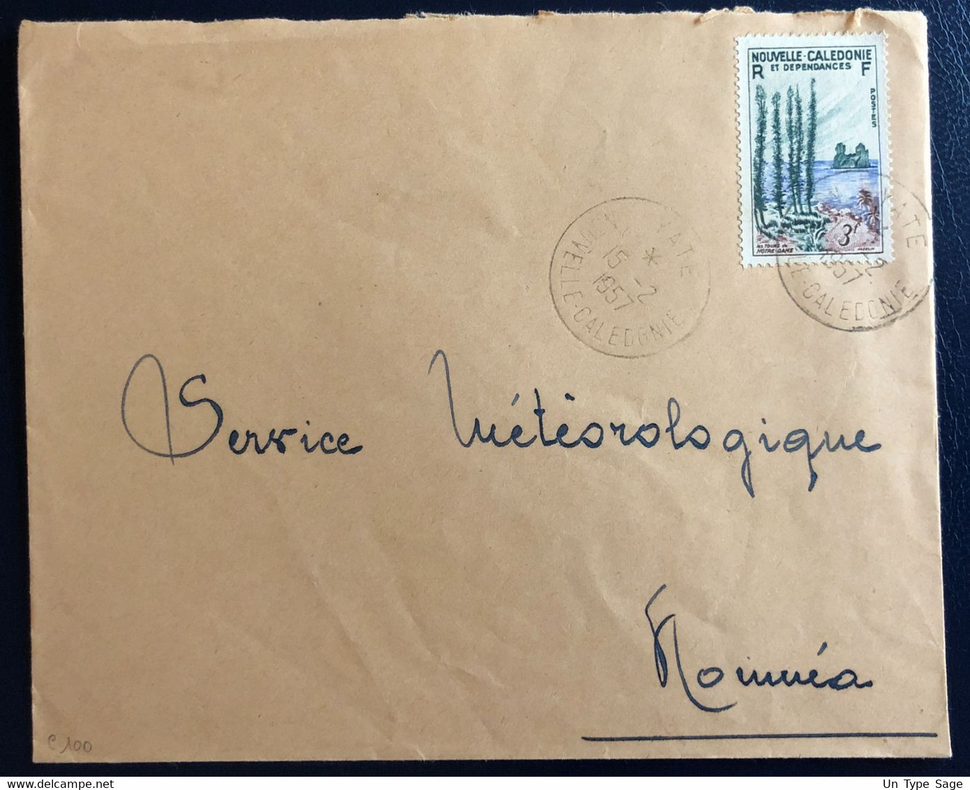 Nouvelle Calédonie Divers Sur Enveloppe TAD YATE 15.2.1957 - (B4592) - Covers & Documents