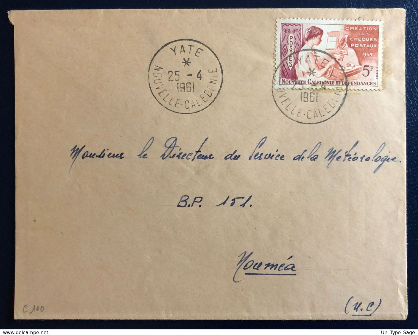 Nouvelle Calédonie Divers Sur Enveloppe TAD YATE 25.4.1961 - (B4593) - Lettres & Documents