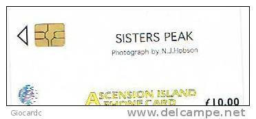 ASCENSION ISLAND   -  CHIP    -  SISTERS PEAK        TIR. 5000       - USATA° (USED)  - RIF. 991 - Ascension (Insel)