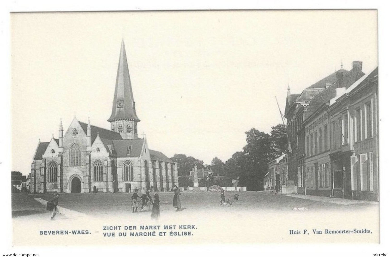 @D1@  -  BEVEREN - WAES   -  Zicht Der Markt En Kerk  -  Zie / Voir Scan's - Beveren-Waas