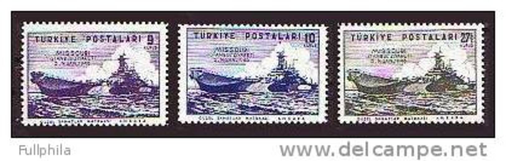 1946 TURKEY THE U.S.S. MISSOURI VISIT TO ISTANBUL MNH ** - Unused Stamps