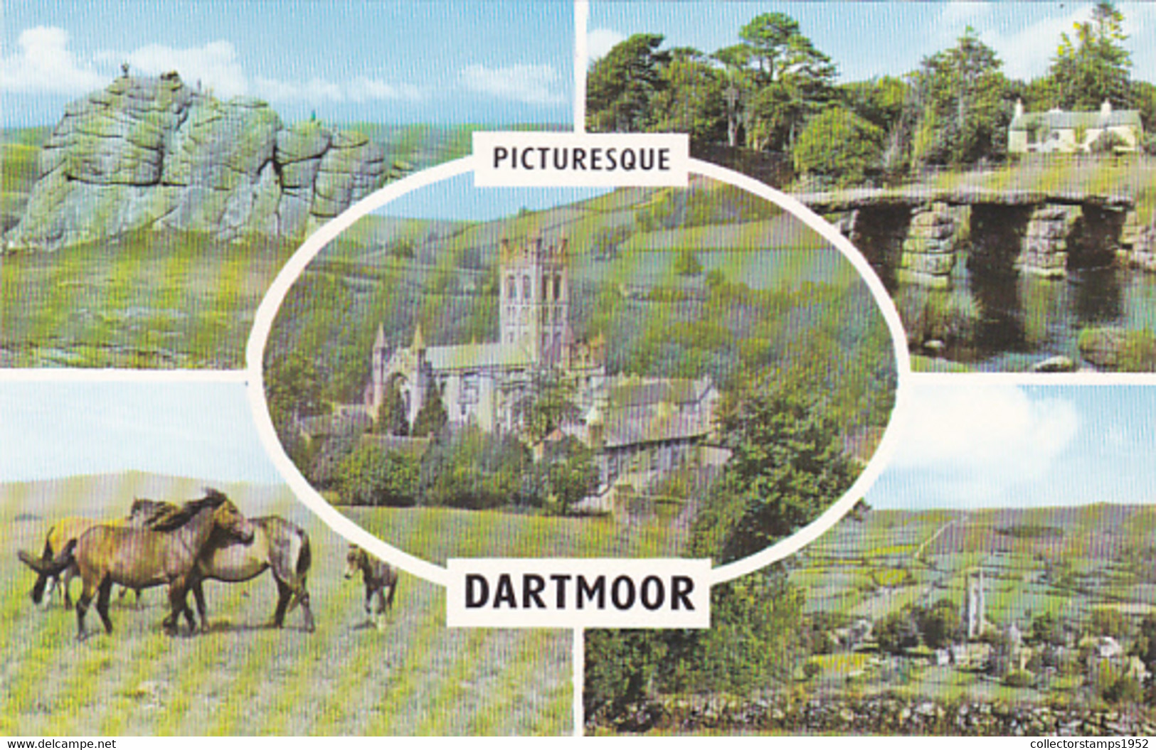 DARTMOORE ROCKS, BRIDGE, COTTAGE, CHURCH, HORSES, VILLAGE PANORAMA, DIFFERENT VIEWS - Dartmoor