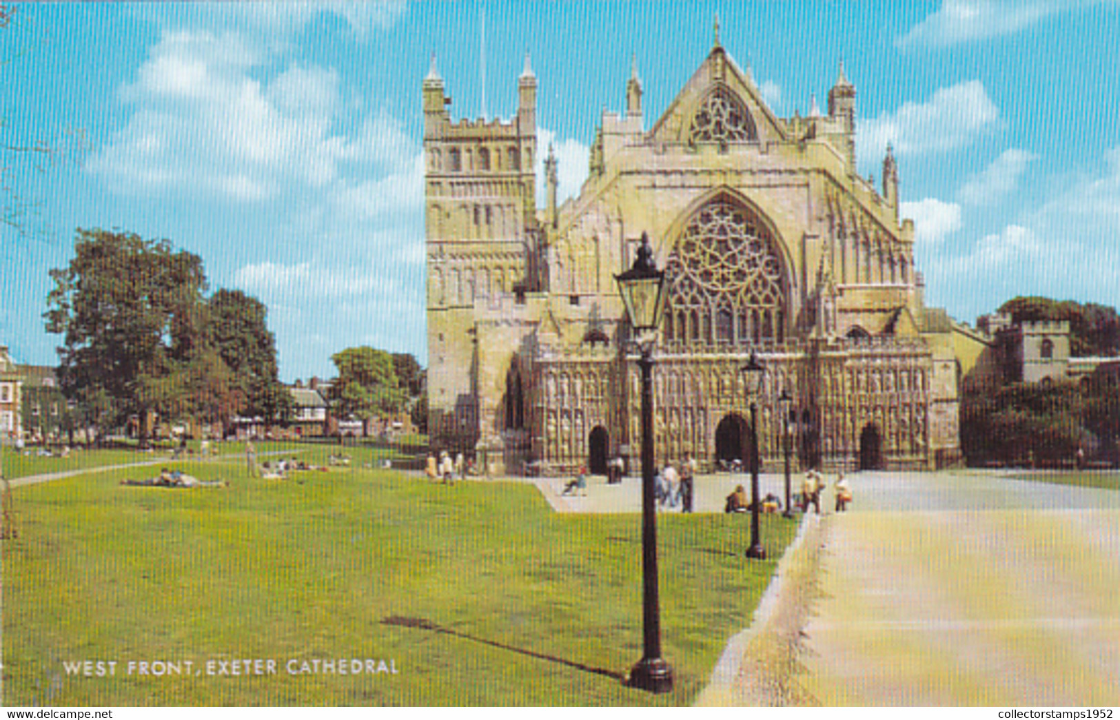 EXETER CATHEDRAL, WEST FRONT, PEOPLE - Exeter