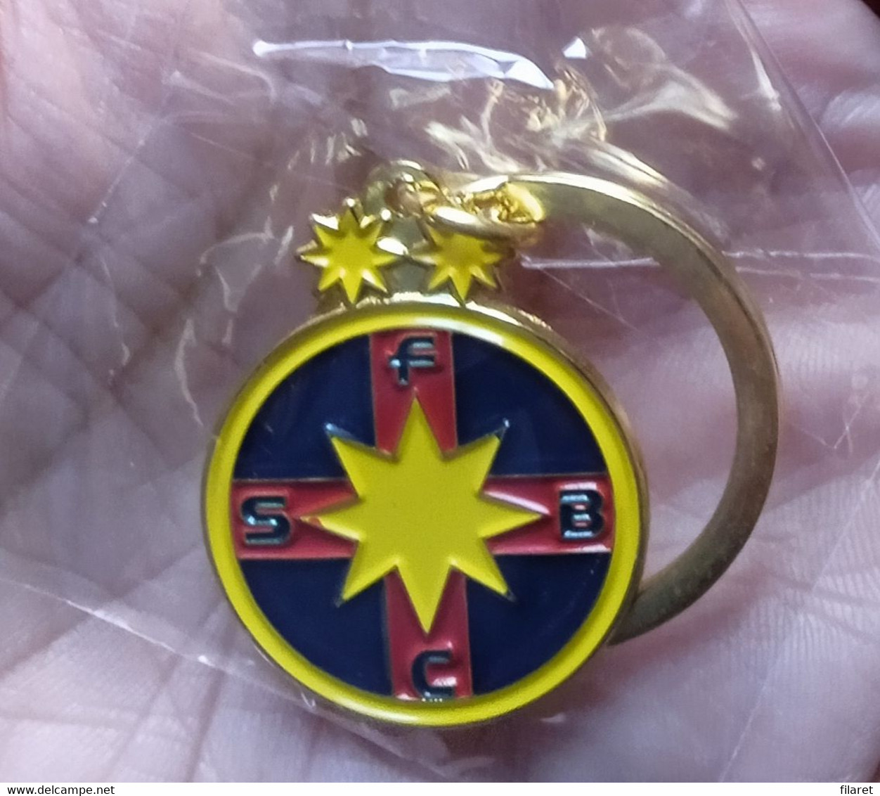 ROMANIA,KEY RING,BRELOC-FCSB/STEAUA BUCHAREST SOCCER,FOOTBALL - Apparel, Souvenirs & Other