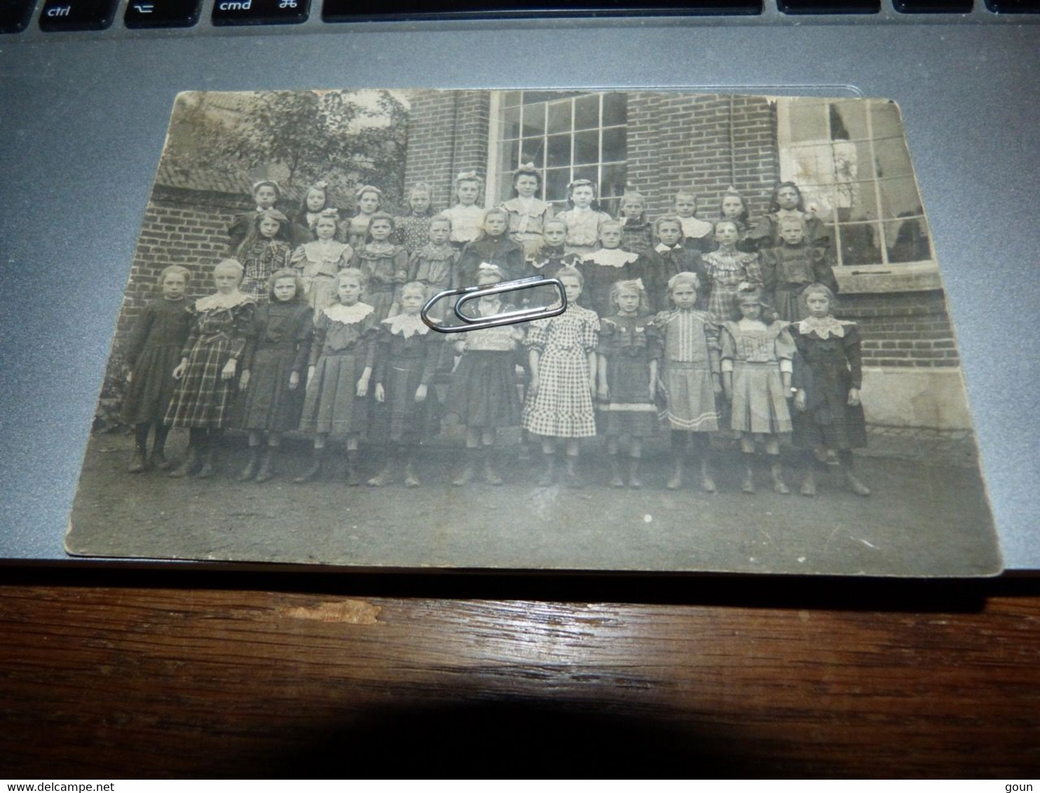 Carte Photo Chapelle Lez Herlaimont Piéton Groupe D'ecoliers - Chapelle-lez-Herlaimont