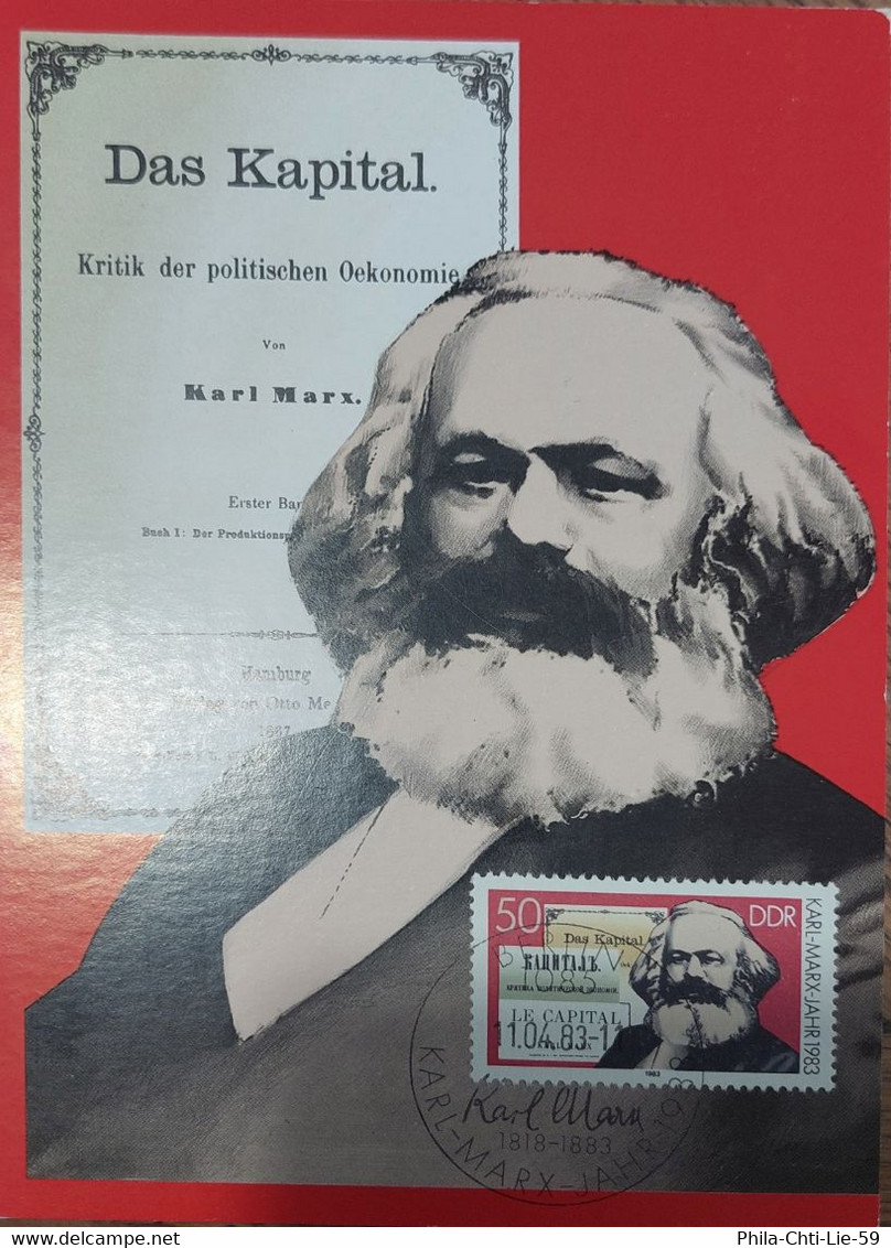 Personnalité - Carte Maximum - MaxCard - Karl Max - Karl Marx