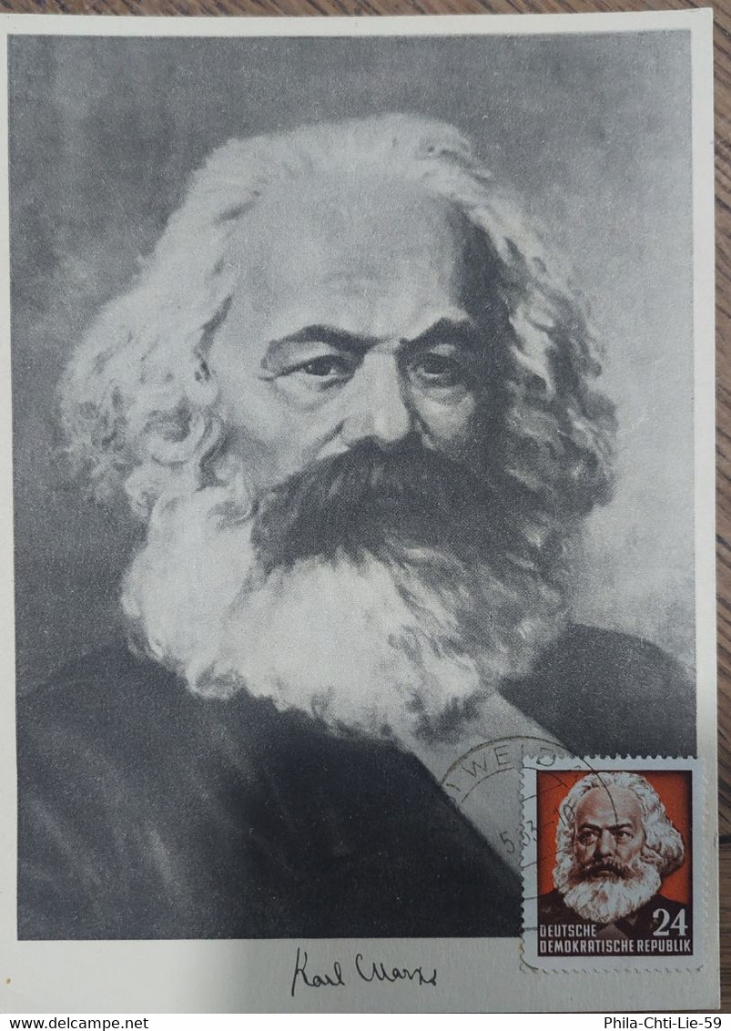 Personnalité - Carte Maximum - MaxCard - Karl Max - Karl Marx