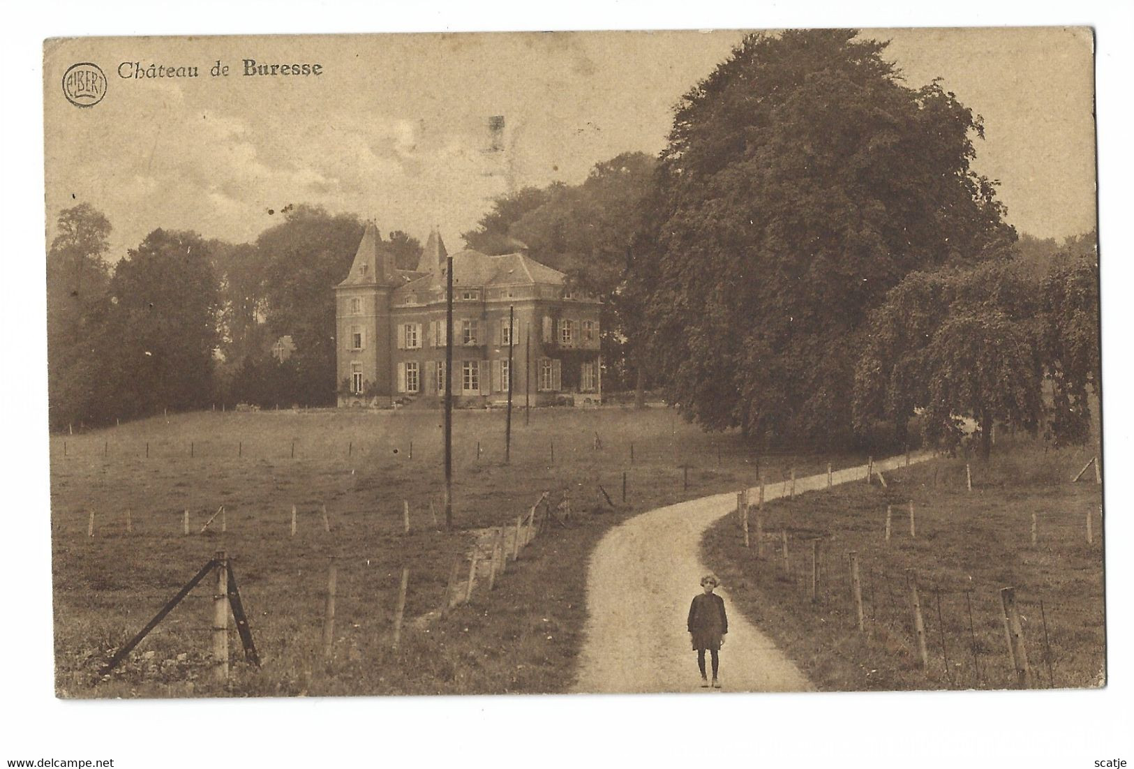 Buresse   -   Château De Buresse   -   Mooi Kaartje!   -   1935   Naar   Dilbeek - Hamois