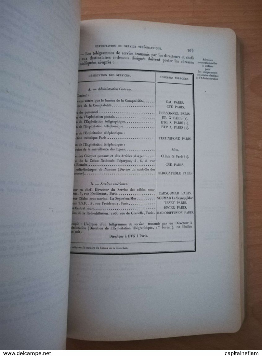 L95 - 1936 Instruction T à L’usage Des Bureaux Télégraphiques -Fascicule IV  (Organisation Et Contrôle Du Service PTT - Postverwaltungen