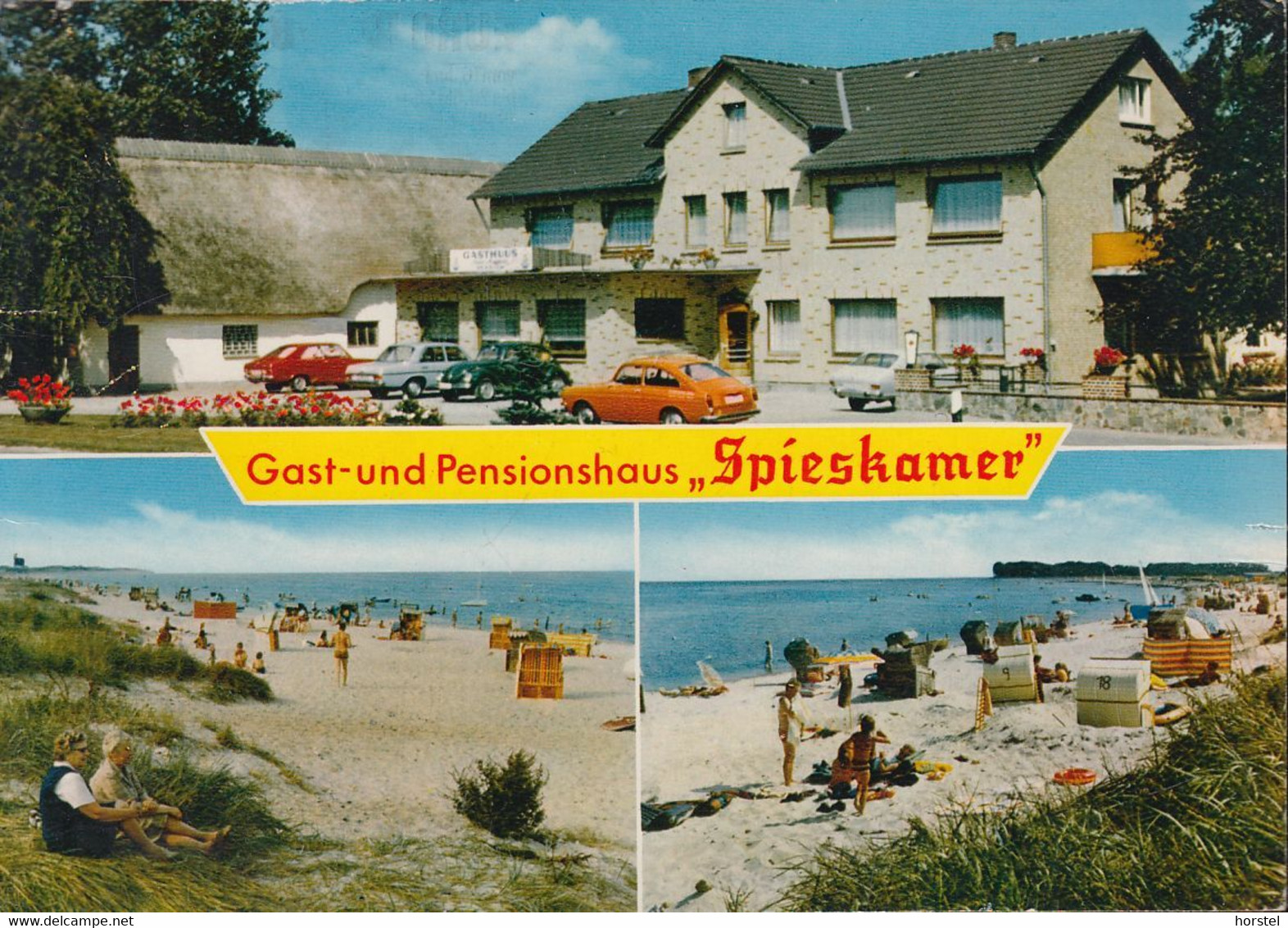 D-24376 Hasselberg - Gasthaus Und Pension "Spieskamer" - Cars - VW 1500TL - Opel Kadett - VW Käfer - Nice Stamp - Kappeln / Schlei