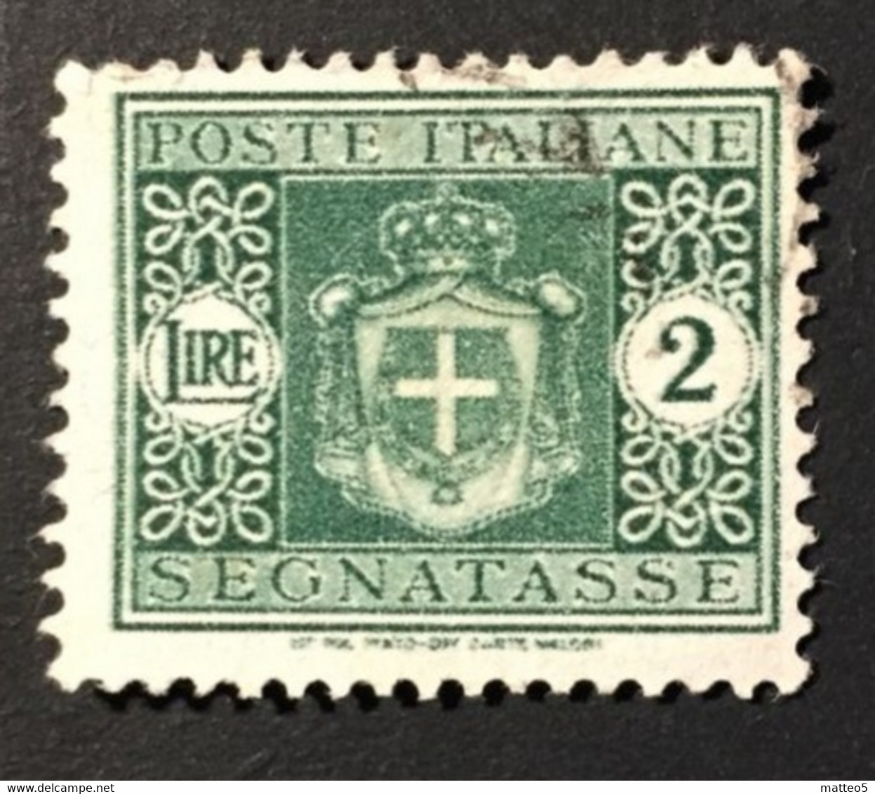 1934 - Italia Regno - Segnatasse Lire 2 - Usato -  A1 - Fiscaux