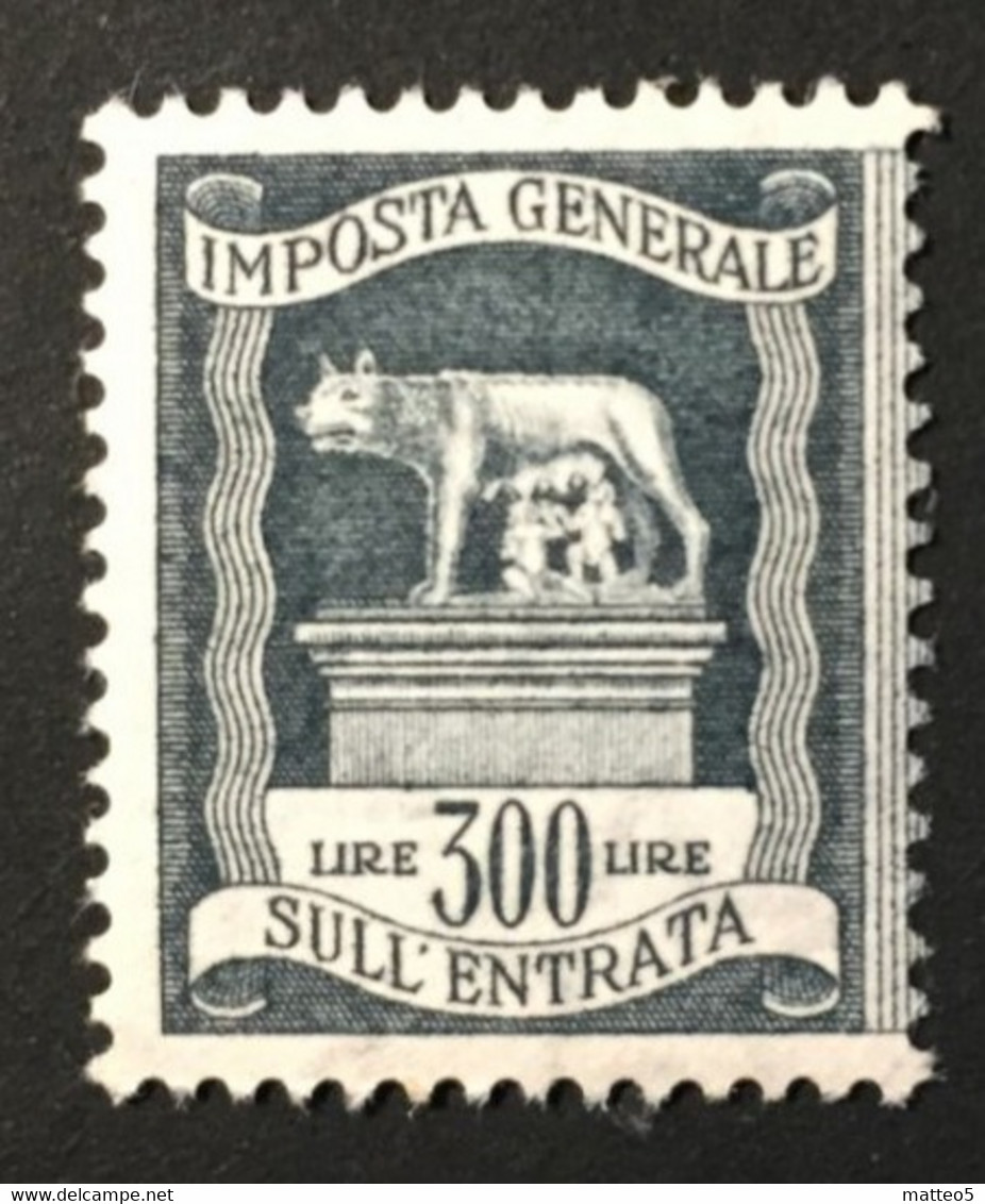 1959 - Italia - Imposta Generale Lire 300 - Nuovo -  A1 - Steuermarken