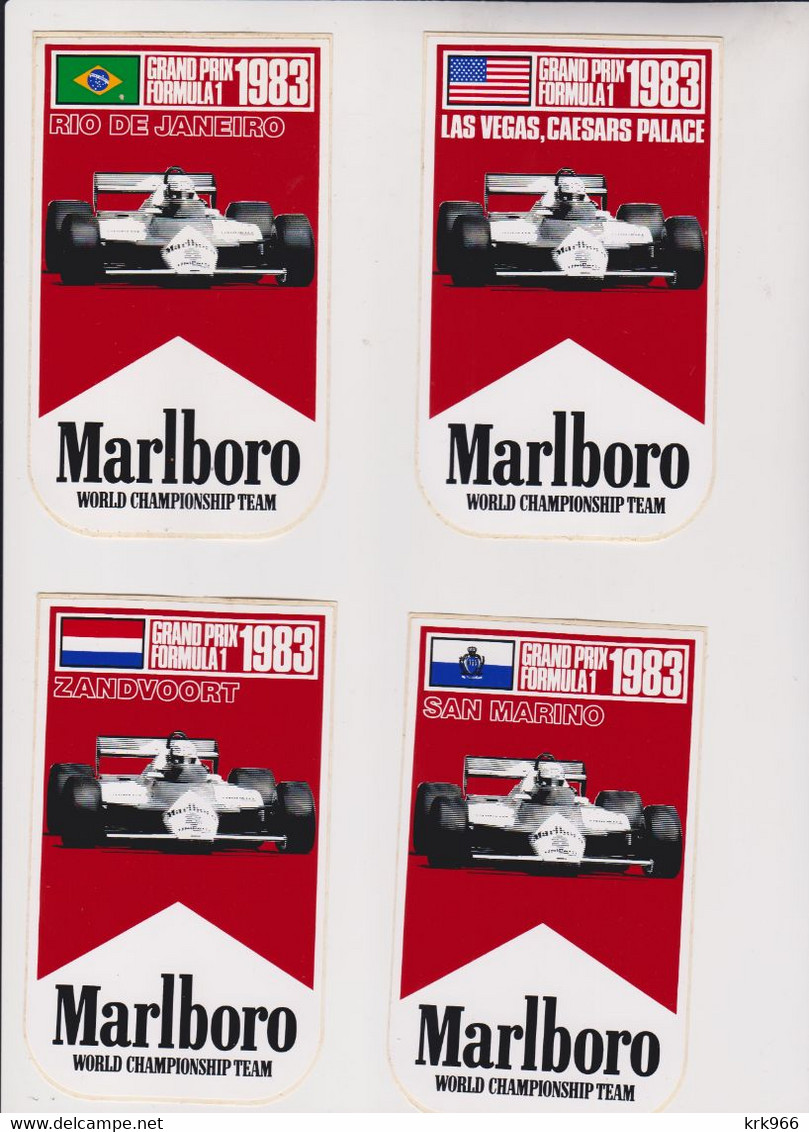 FORMULA 1 1983 MARLBORO WORLD CHAMPIONSHIP TEAM Stickers Nice Lot - Automobile - F1