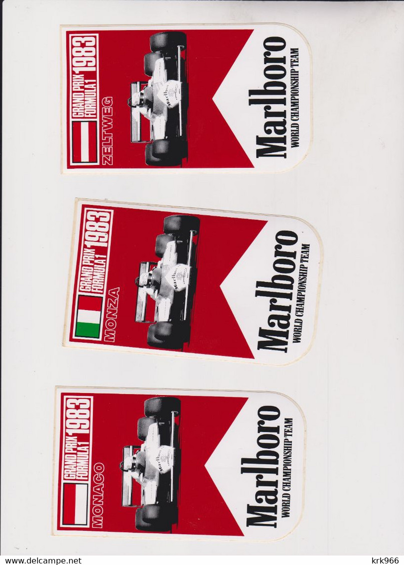 FORMULA 1 1983 MARLBORO WORLD CHAMPIONSHIP TEAM Stickers Nice Lot - Automobile - F1