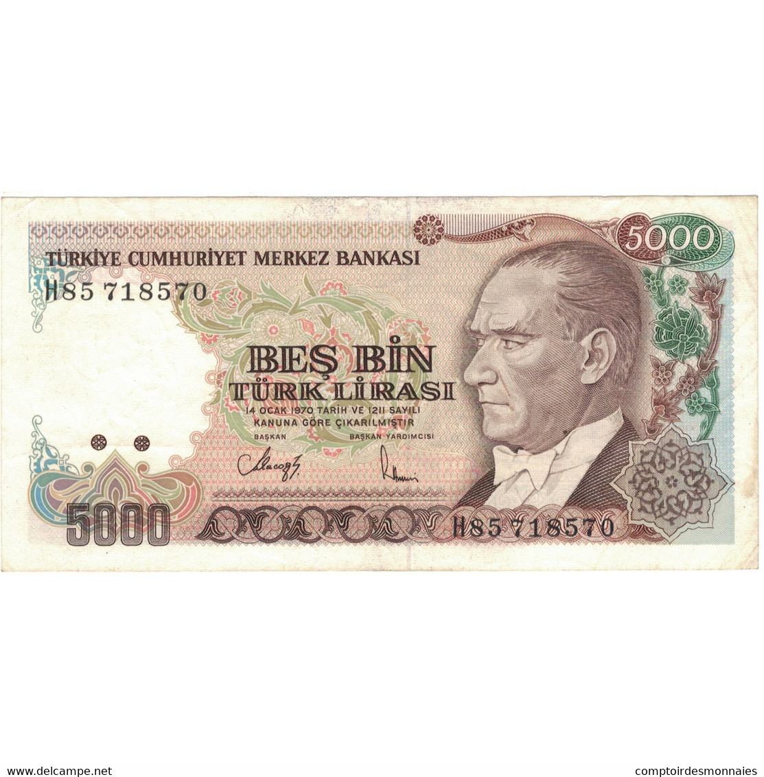 Billet, Turquie, 5000 Lira, 1985, KM:197, SUP - Turquie