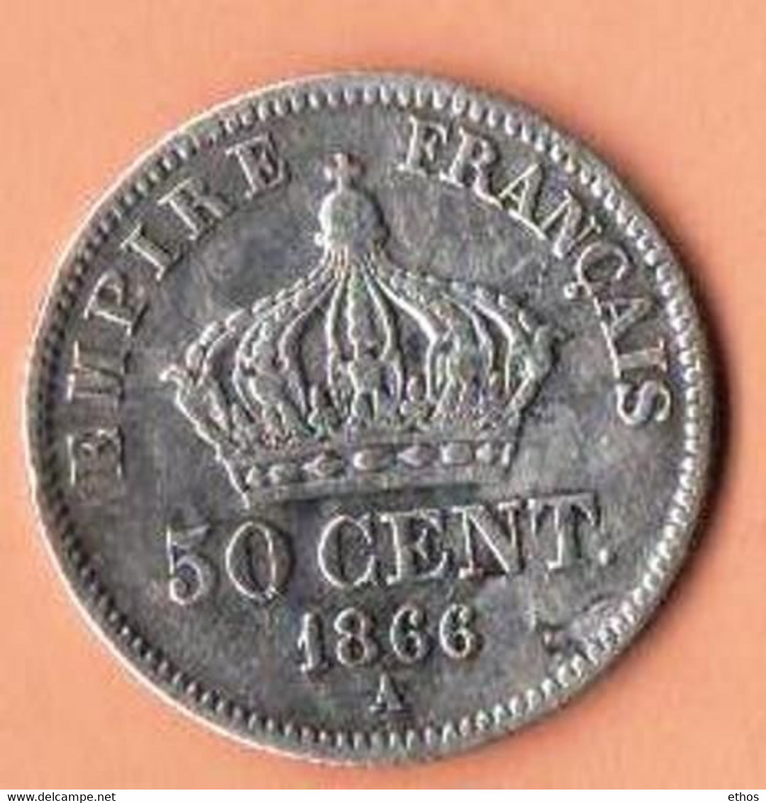 50 CENT...1866 A...Napoléon III Empire Français..Voir Scan - 50 Centimes