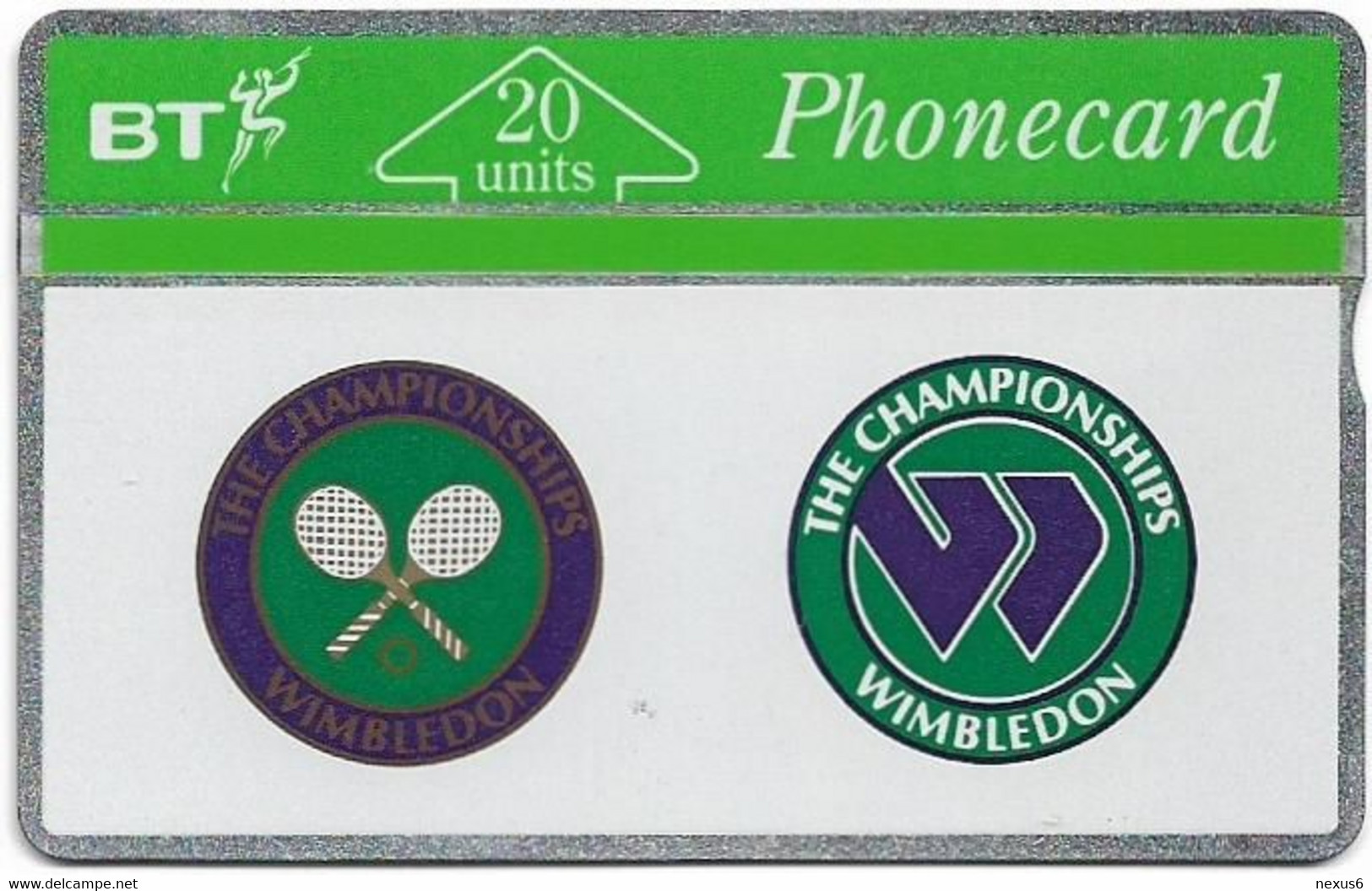 UK - BT - L&G - BTC-034 - Wimbledon Tennis 1991, 05.1991 - 125G - 20U, 25.000ex, Used - BT Emissions Commémoratives