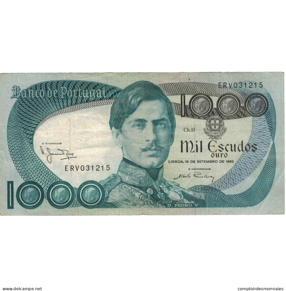 Billet, Portugal, 1000 Escudos, 1980, 1980-09-16, KM:175b, TTB - Portugal