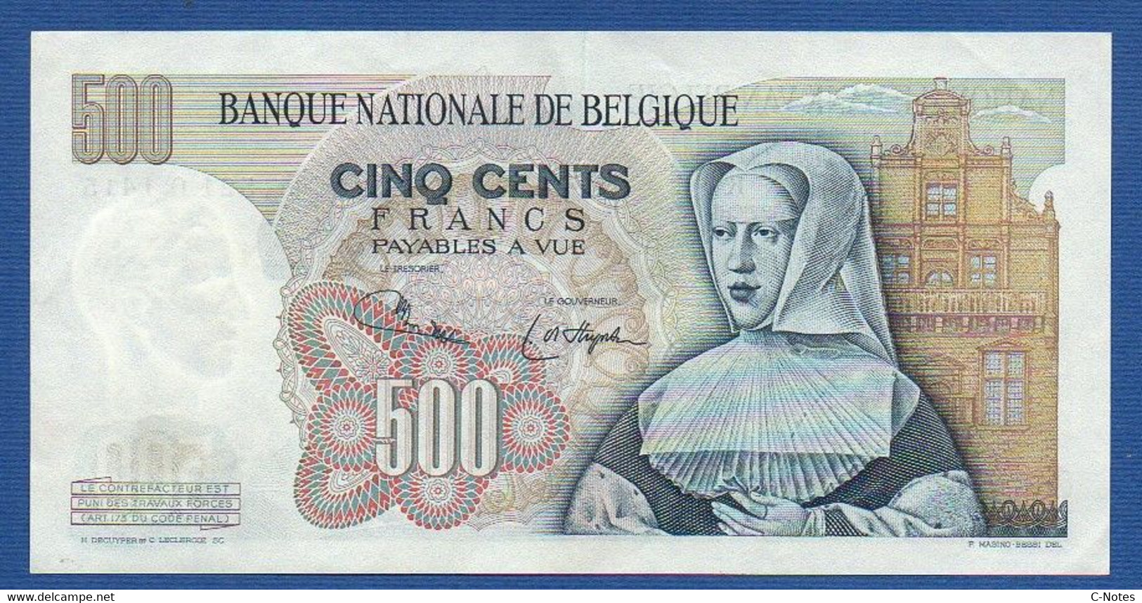 BELGIUM - P.135b(3) - 500 Francs 18.01.1975 XF/AU, Serie 521 O 1415 - 500 Franchi