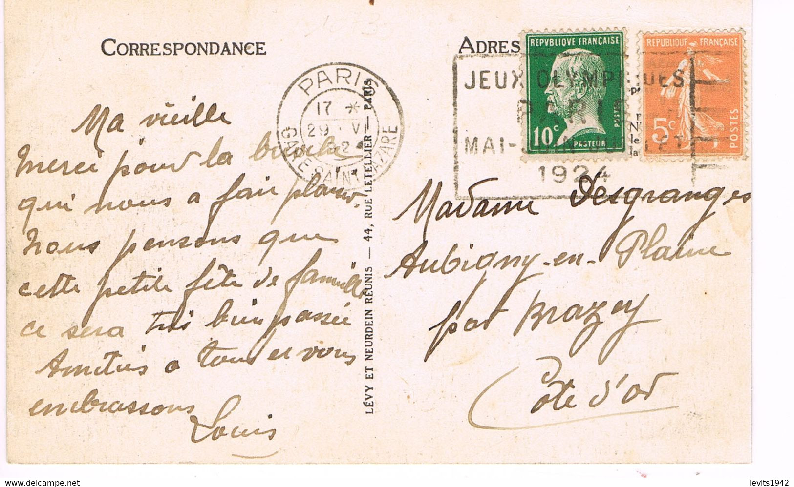 JEUX OLYMPIQUES 1924 -  MARQUE POSTALE - ESCRIME - TIR A LA CIBLE - POLO - JOUR DE COMPETITION - 29-06 - - Ete 1924: Paris