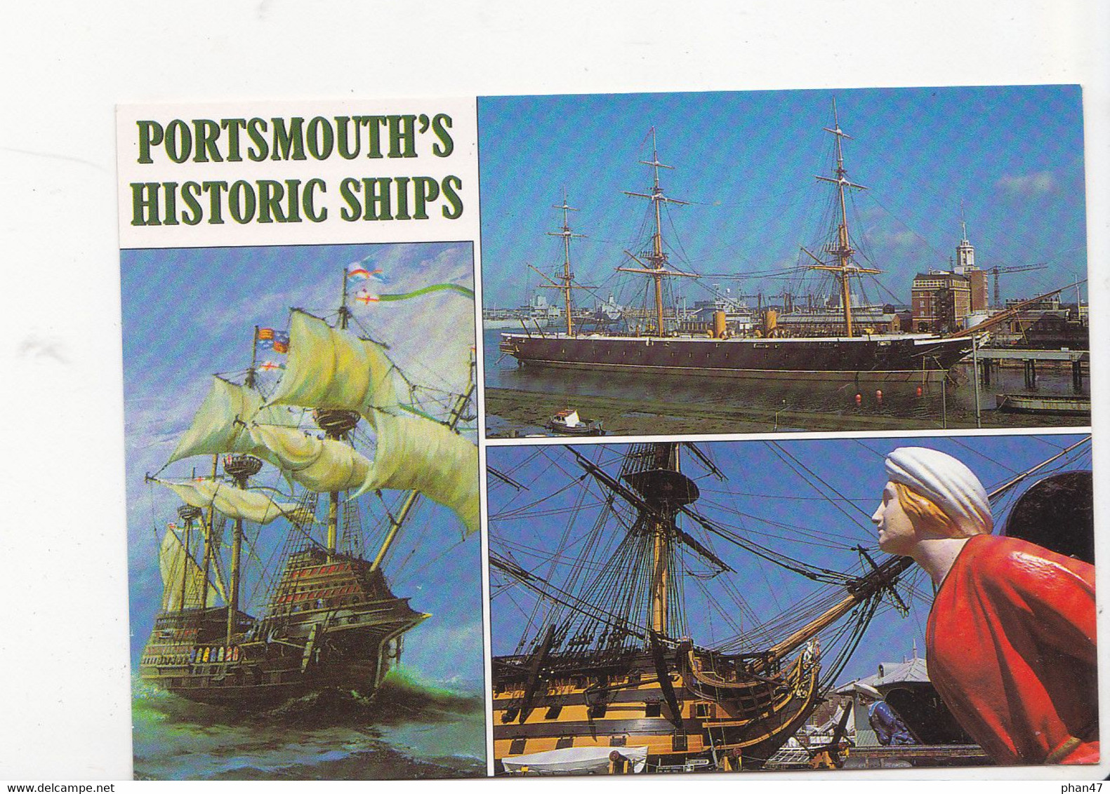 PORTSMOUTH'S HISTORIC SHIPS, Paquebot "Mary Rose" Navires HMS Warrior Et Victory, Ed. J.Salmon 1980 Environ - Portsmouth