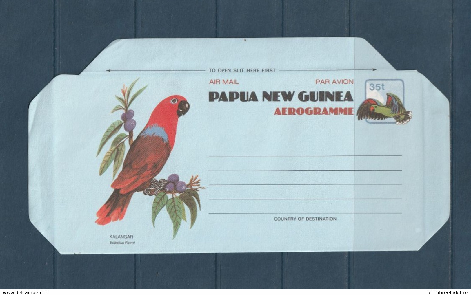 Papouasie Nouvelle Guinée - Entier Aérogramme - Thématique Oiseau / Perroquet - Papegaaien, Parkieten