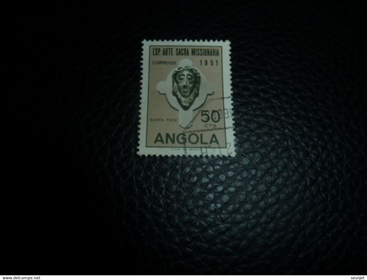 Angola - Exp. Arte Sacra Missionaria - 50 Cts - Yt 355 - Vert-olive Et Gris - Oblitéré - Année 1952 - - Angola