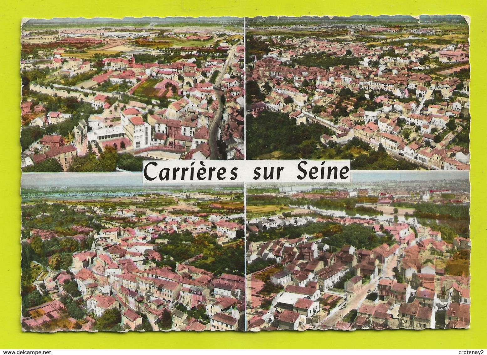 78 En Avion Au Dessus De CARRIERES SUR SEINE N°100 En 4 Vues Aériennes - Carrières-sur-Seine