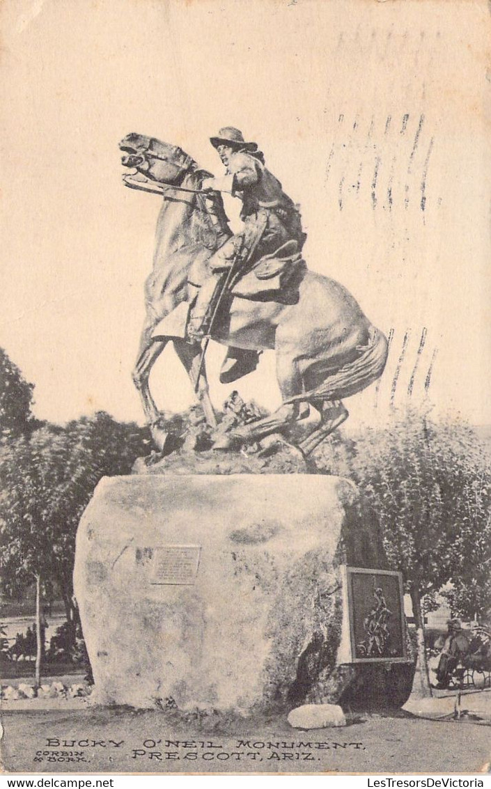 USA - Arizona - Prescott - Bucky O'Neill Monument - Carte Postale Ancienne - Otros & Sin Clasificación