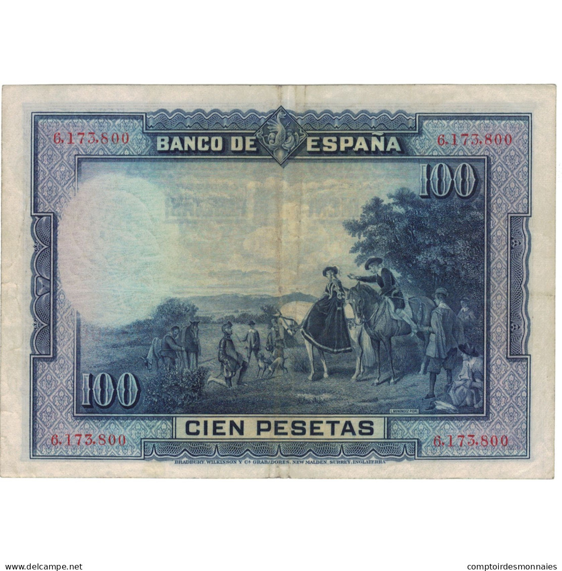 Billet, Espagne, 100 Pesetas, 1928, 1928-08-15, TB - 100 Peseten