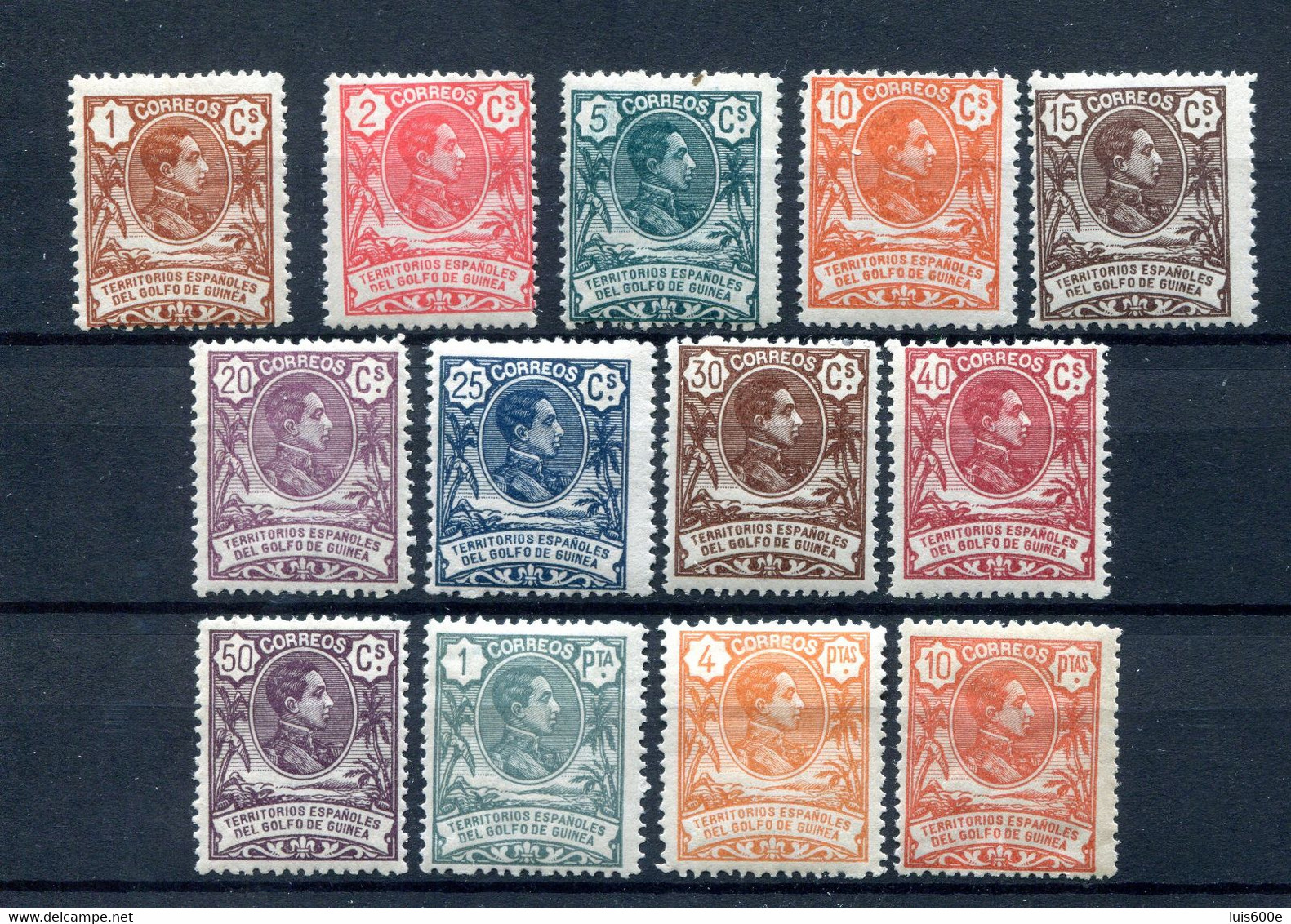 1909.GUINEA.EDIFIL 59/71*.NUEVOS CON FIJASELLOS(MH).CATALOGO 50€ - Guinea Española