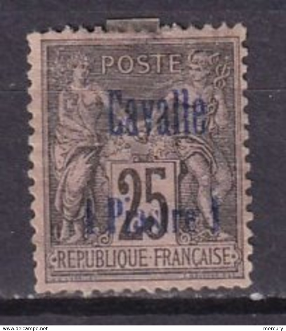 CAVALLE - 1 P. Sur 25 C. Noir Sur Rose Neuf - Unused Stamps