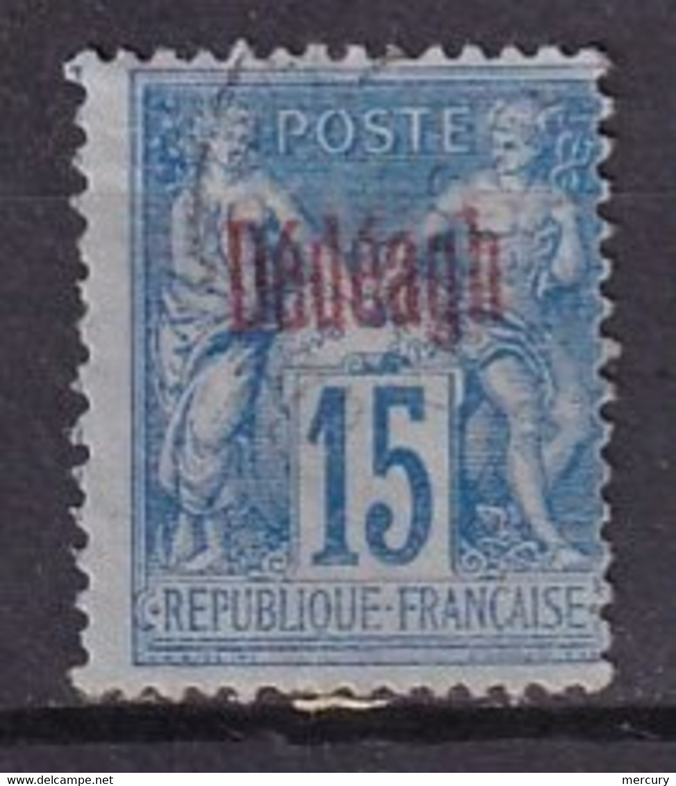 DEDEAGH - 15 C. Bleu Surcharge Carmin Oblitéré - Gebraucht