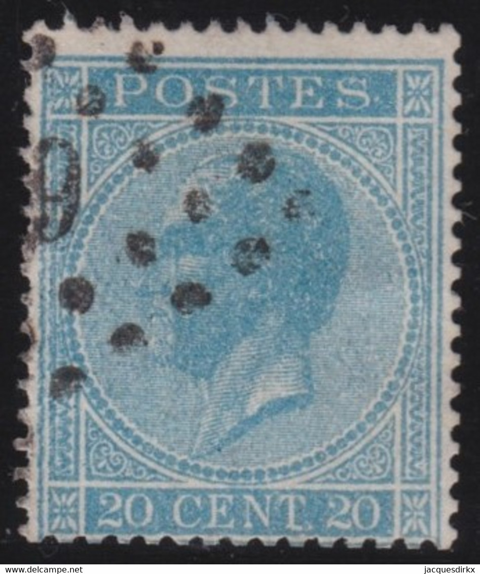 Belgie   .   OBP     .   18A        .    O     .    Gebruikt   .   /   .   Oblitéré - 1865-1866 Perfil Izquierdo