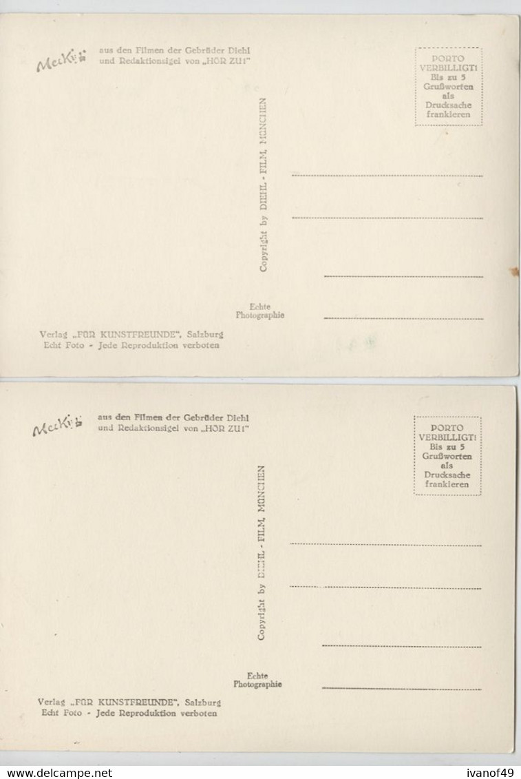 2 Cartes - Mecki -Karte Skorpion - Steinbock - Mecki
