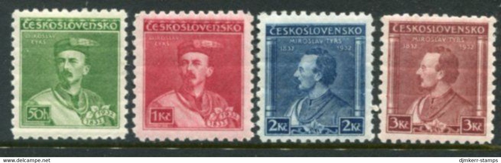 CZECHOSLOVAKIA 1932 Tyrš Birth Centenary LHM / * .  Michel 314-17 - Nuevos