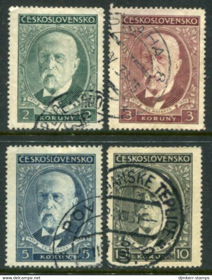 CZECHOSLOVAKIA 1930 Mazaryk 80th Birthday Used .  Michel 299-302 - Usados