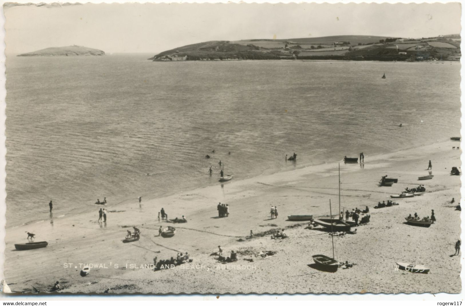 St. Tudwal's Island And Beach, Abersoch, 1961 Postcard - Cheltenham