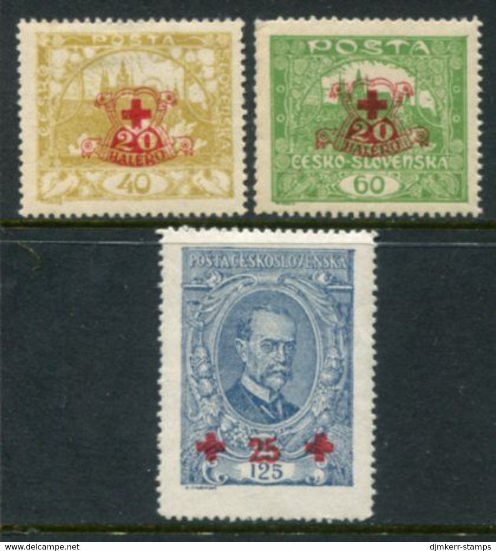 CZECHOSLOVAKIA 1920 Red Cross LHM / *.   Michel 196-98 - Nuevos