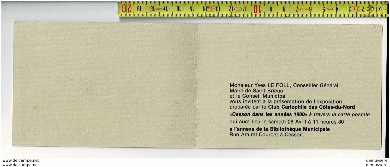 61359 - CESSON L ARRIVEE A LA TOUR - MONSIEUR YVES LE FOLL CONSEILLER GENERAL MAIRE DE SAINT BRIEUC - Cesson