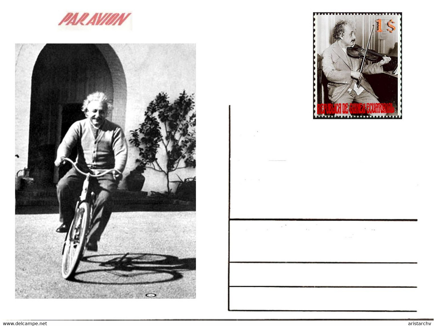 GUINEA ECUATORIAL ALBERT EINSTEIN PSYSICS NOBEL PRIZE THE THEORY OF RELATIVITY JUDAICA 6 POST CARDS - Premi Nobel