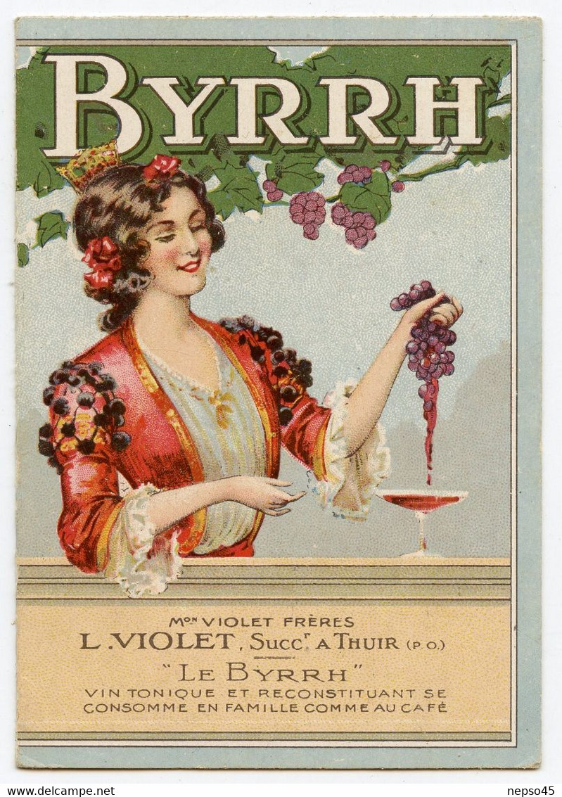 Calendrier Publicitaire Petit Format Année 1914.Maison Frères.L.Violet Successeurs à Thuir.Le Byrrh Vin Tonic. - Small : 1901-20