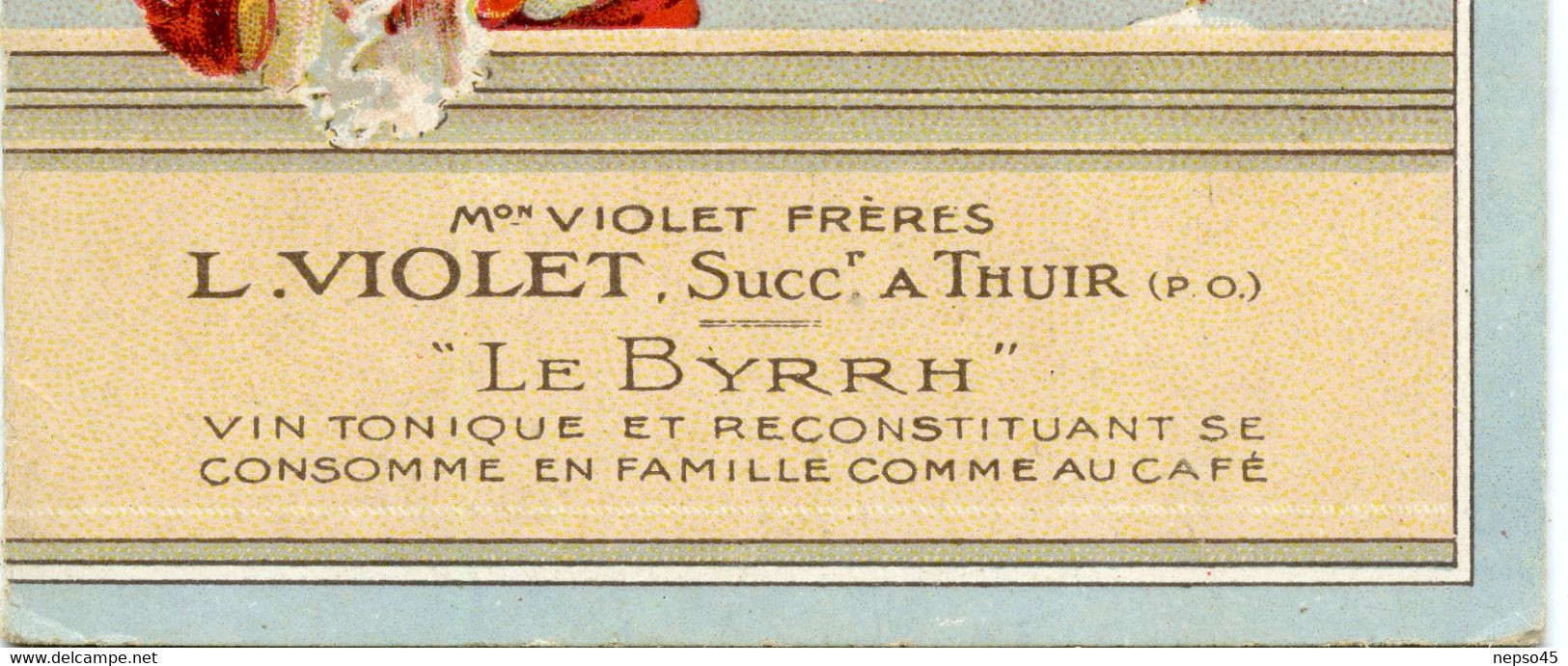 Calendrier Publicitaire Petit Format Année 1914.Maison Frères.L.Violet Successeurs à Thuir.Le Byrrh Vin Tonic. - Tamaño Pequeño : 1901-20