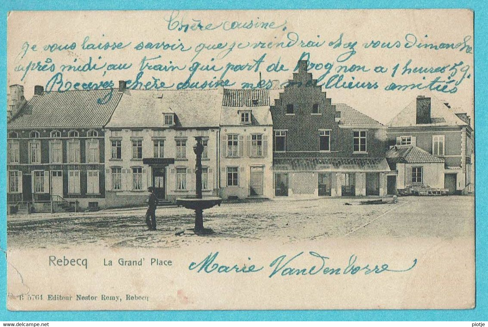 * Rebecq (Brabant Wallon) * (B 5764 Editeur Nestor Remy) La Grand'Place, Grote Markt, Unique, Old, Rare, TOP - Rebecq