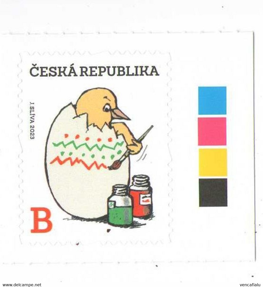 Year  2023 - Easter,  1 Self - Adhesive Stamp With Color Test In Edge, , MNH - Unused Stamps